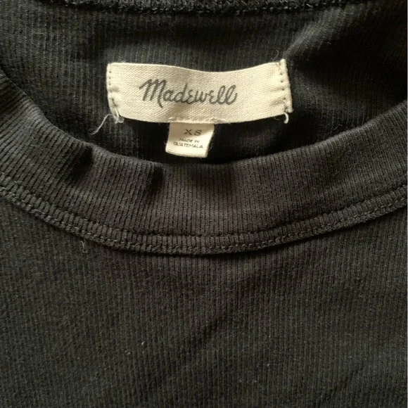 Madewell Black Ribbed Knit Top - Picture 3 of 3